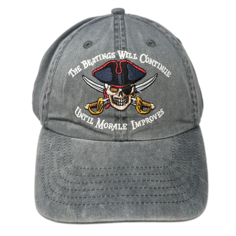 Brothers In Arms Outfitters Baseball Cap Gray One Size Pirate Skull Morale Hat